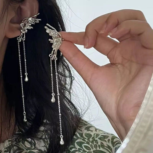 Womens Versatile & Minimalist Angel Wing Ear Cuffs