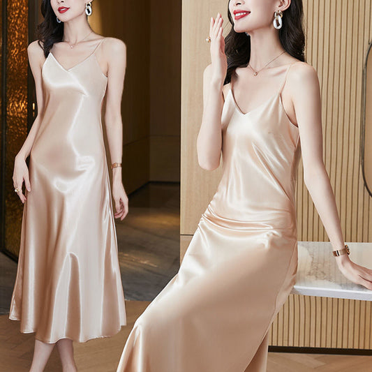 Womens Stylish Sexy Figure-hugging Slip Dress